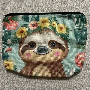 NWT - Sloth zippered bag
